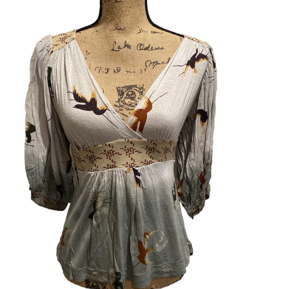RARE language •flocks of the feather blouse • small